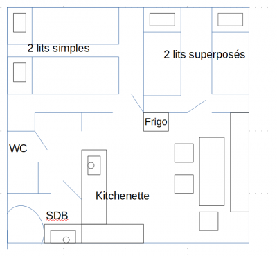 Plan chalet deux chambre